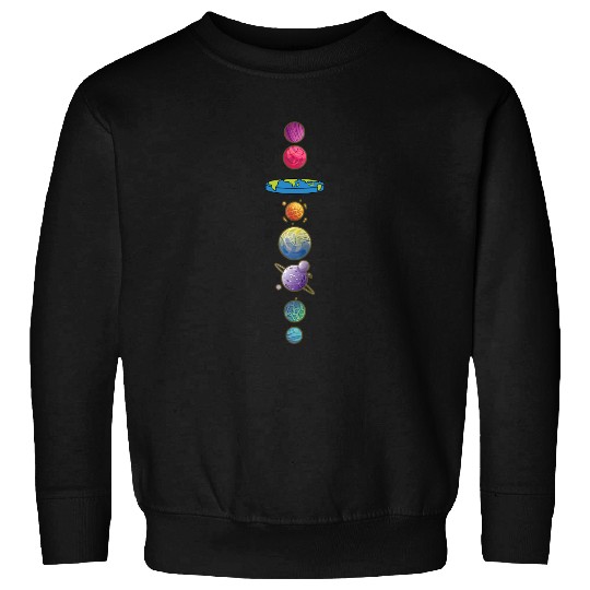 Flat Earth Sweatshirt Map Model Globe Conspiracy Believer