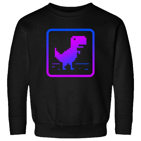 No Internet Dinosaur Graphic Design Sweatshirt