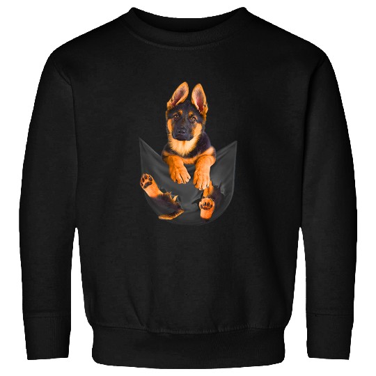 Pocket German Shepherd Puppy! Dog Sweatshirt