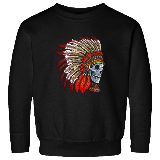 Native American Indian Tee Awesome Skull Indigenous American Sweatshirt