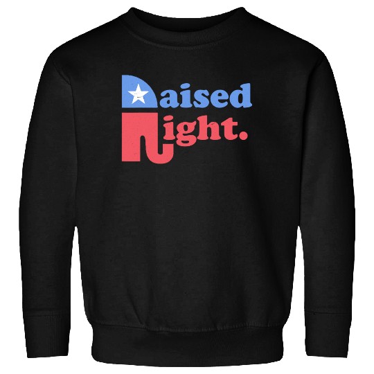 Raised Right Republican Elephant Retro Style Distressed Gift Sweatshirt
