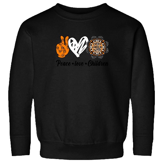 Every Child Matters Men's Sweatshirt Peace Love Children