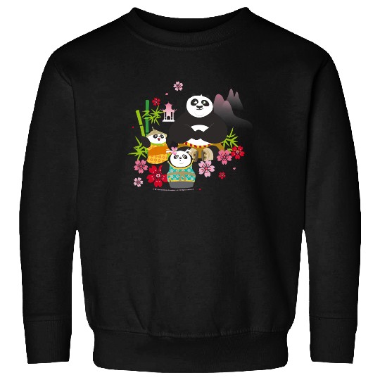 Kung Fu Panda Po And Pandas Floral Sweatshirt