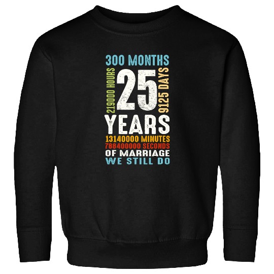 25 Years Wedding Anniversary Costume Couple Matching Sweatshirt
