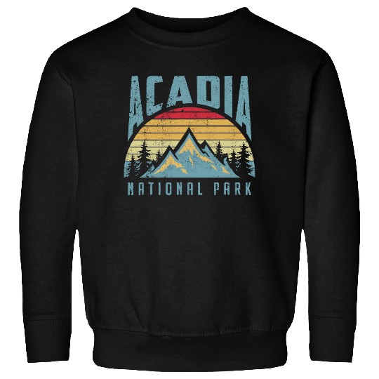 Acadia National Park Maine Mountains Retro Sweatshirt
