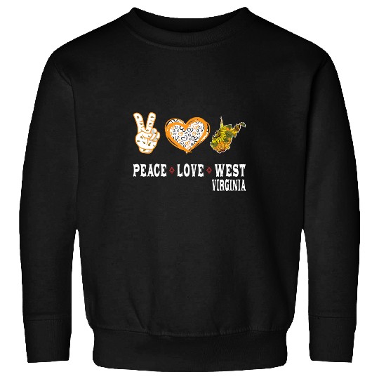 Peace love West Virginia State Sunflower Sweatshirt