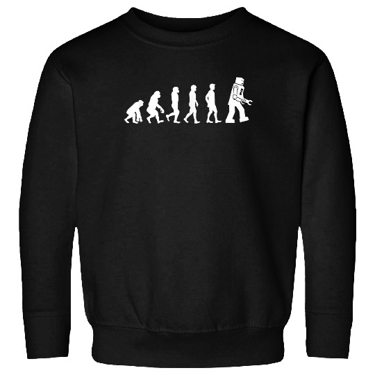 Funny Tees - Ape, Monkey, Man to Robot Evolution Sweatshirt