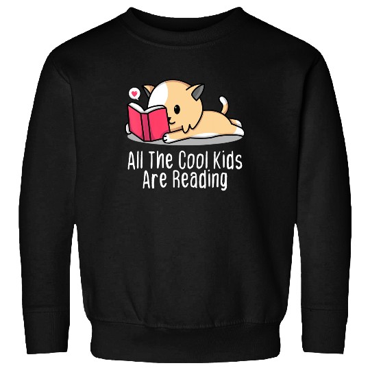 All the Kids are Reading Tee Book Cat Lovers Sweatshirt