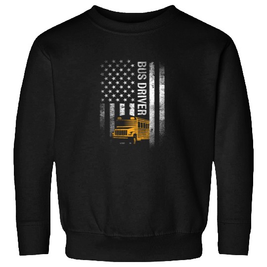School Bus Driver Usa American Flag Gift Sweatshirt