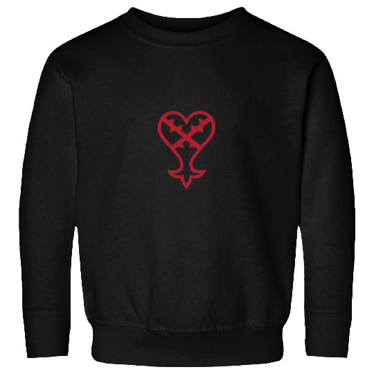 Disneys Kingdom Hearts Classic Evil Heartless Big Chest Logo Sweatshirts