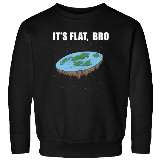The Earth Is Flat Gifts It's Flat Bro Ice Wall Flat Earth Sweatshirt