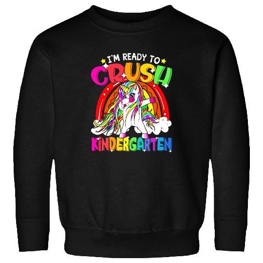 I'm Ready Crush Kindergarten Dabbing Unicorn Back To School Sweatshirt