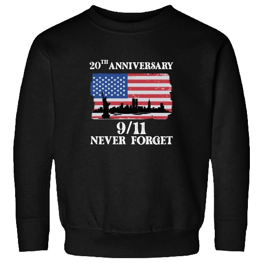 Never Forget 9/11 20th Anniversary 2021 Usa Flag Sweatshirt