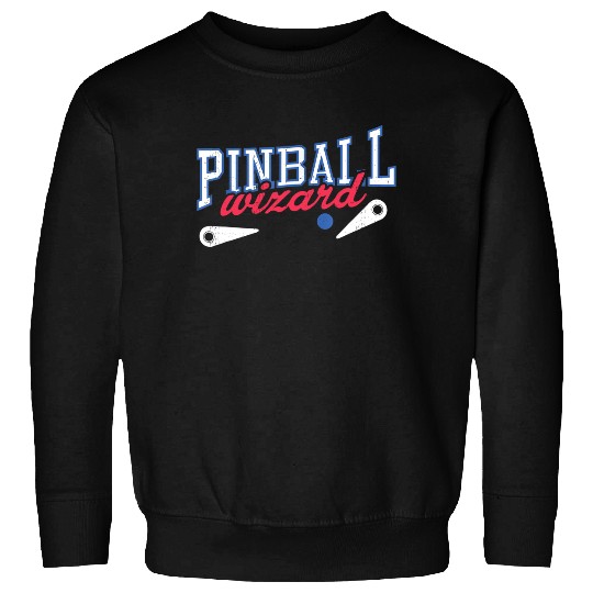 Retro Pinball Wizard Print Sweatshirt Arcade Game Lover Sweatshirt