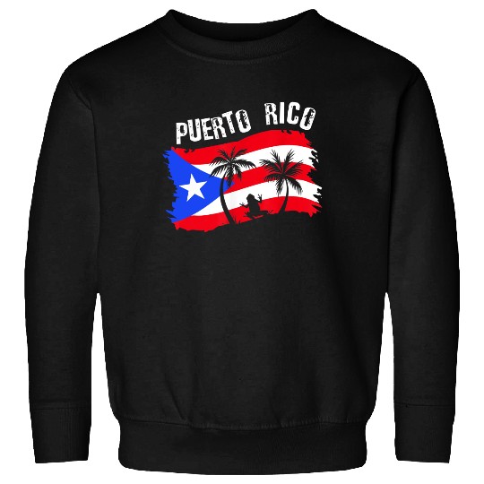 Distressed Style Puerto Rico Frog Sweatshirt