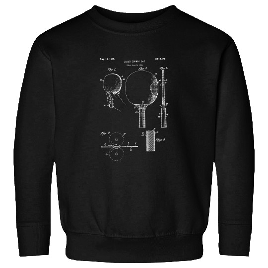 Retro Ping Pong Paddle Sweatshirt Vintage Table Sweatshirt