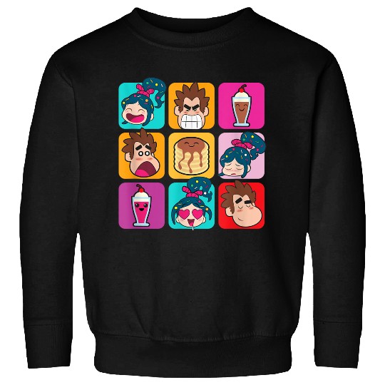 Disneyss Wreck it Ralph Vanellope Ralph Desserts Panels Sweatshirts