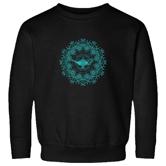 Disney Aladdin Magic Lamp Blue Mandala Sweatshirts