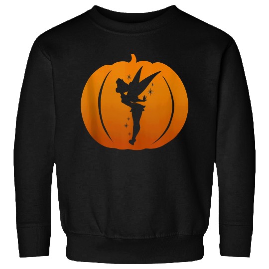Disneyss Tinker Bell Silhouette Halloween Pumpkin Sweatshirts