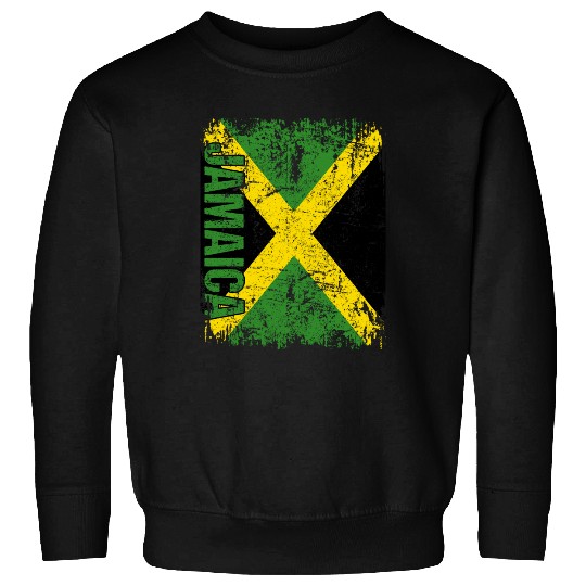 Jamaican Flag Vintage Distressed Sweatshirt