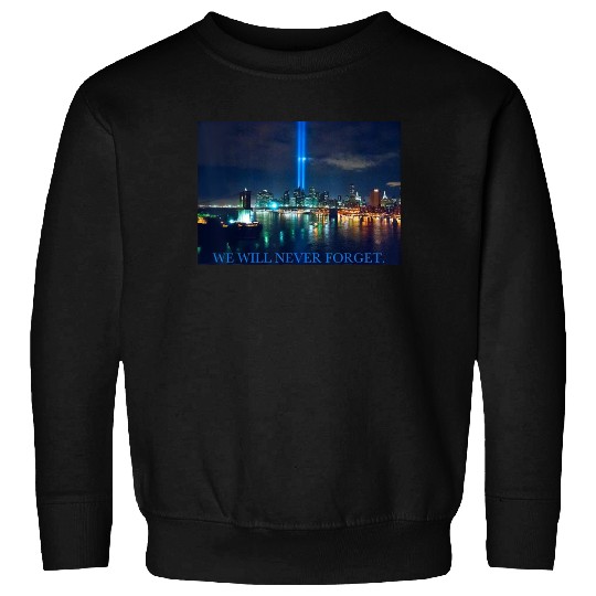 September 11 Lights Over Manhattan One World Trade Center Sweatshirt