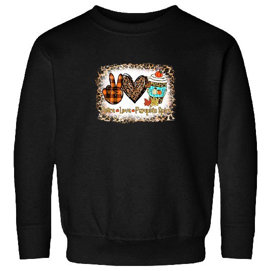 Peace Love Pumpkin Spice Halloween Sweatshirt