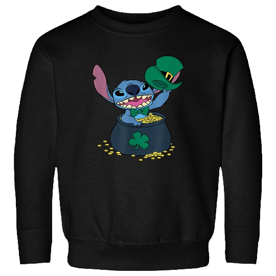 Disney Stitch Pot of Gold Shamrock St. Patrick's Sweatshirts