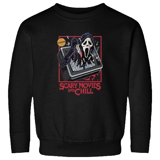 Scream Ghostface Sweatshirt, Scary Movies And Chill