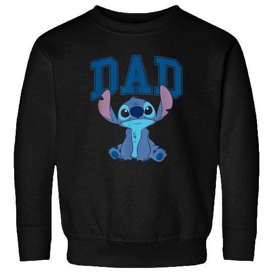 Disney Lilo Stitch Dad Cool Stitch Collegiate Logo Sweatshirts