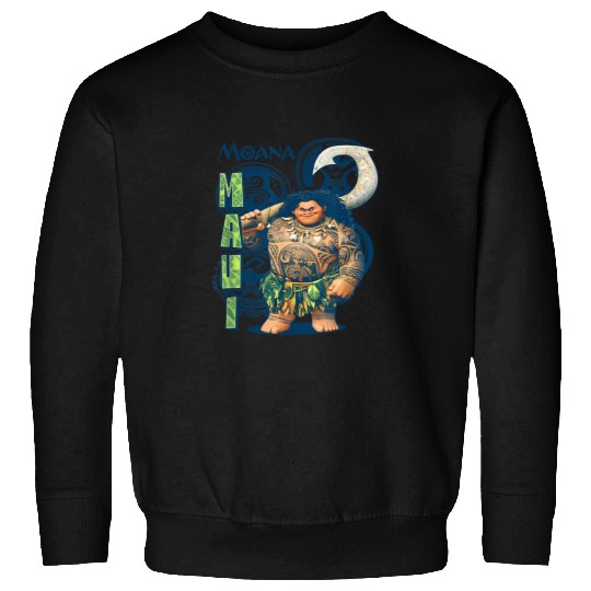Disney Moana Maui Confident Pose Tribal Symbols C Sweatshirts