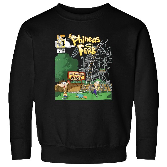 Disneyss Phineas And Ferb Rollercoaster Construction Magazine Sweatshirts
