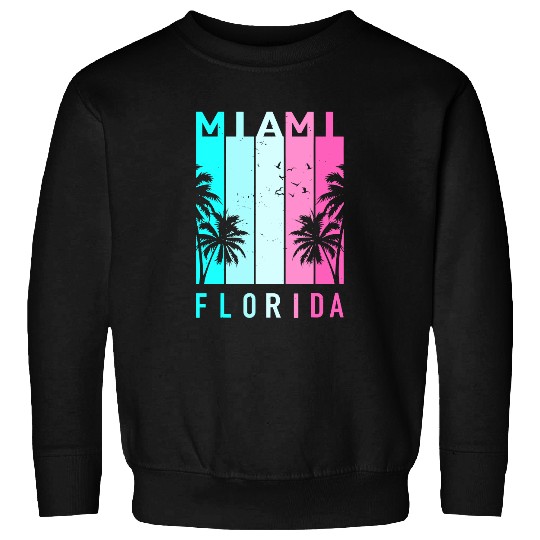 Men's Sweatshirt Retro Miami Florida Beach