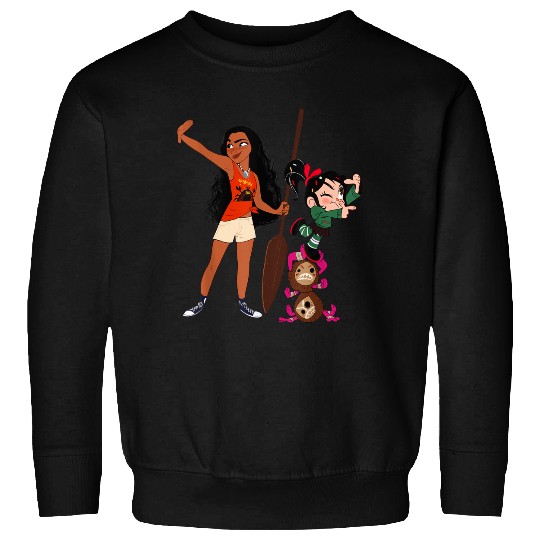 Disneyss Ralph Breaks The Internet Vanellope And Moana Sweatshirts
