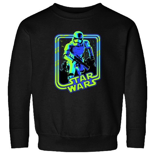 Star Warss Stormtrooper Glow Neon Disney+ Sweatshirts