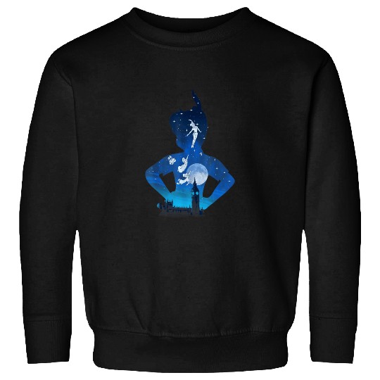 Disney Peter Pan Midnight London Flight Silhouet Sweatshirts