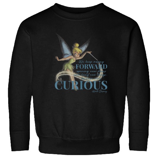 Disneyss Peter Pan Tinkerbell Retro Curious Walt Disneyss Quote Sweatshirts