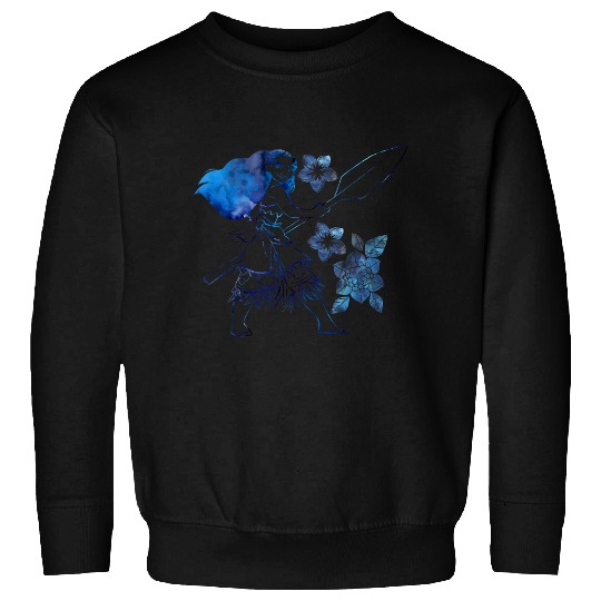 Disney Moana Watercolor Flower Portrait Sweatshirts