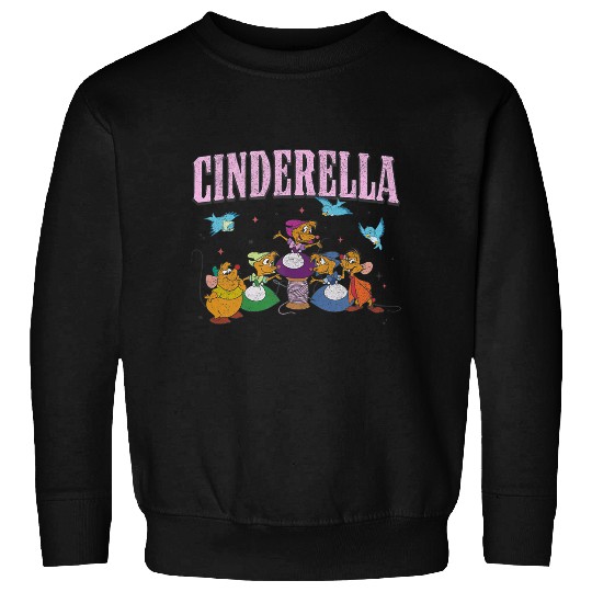 Disney Cinde Cute Cinderellas Helpers Group Shot Logo Sweatshirts