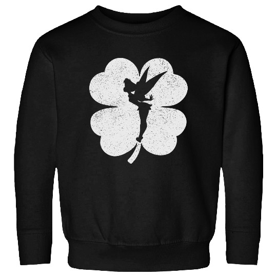 Disney Tinker Bell Shamrock Silhouette St. Patricks Day Sweatshirts