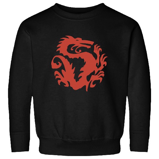 Disney Mulan Red Dragon Emblem Graphic Sweatshirts