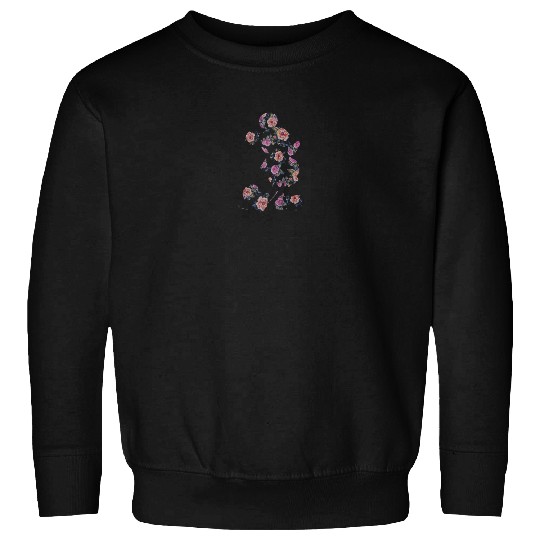 Disney Floral Mickey Raglan Baseball Tee Sweatshirts