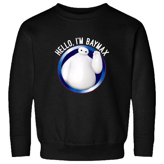 Disney Big Hero 6 Baymax Wave Hello Circle Graphic Sweatshirts