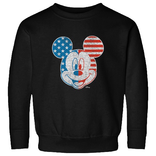 Disney - Mickey Face Stars And Stripes Sweatshirts
