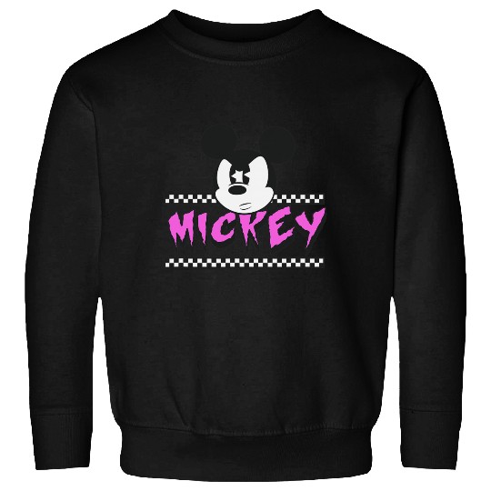 Disney Mickey And Friends Retro Checkerboard Punk Mickey Sweatshirts