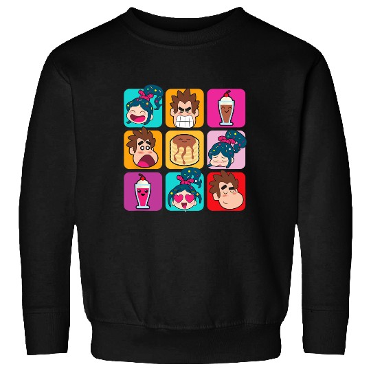 Disney Wreck-It Ralph Vanellope Ralph & Desserts Panels Sweatshirts