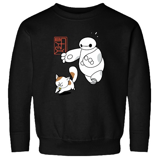 Disney Big Hero 6 Baymax Chasing Mochi Cute Shot Sweatshirts