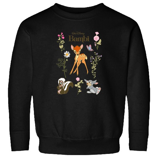 Disney Bambi And Friends Flower Thumper Big Chest Logo Sweatshirts