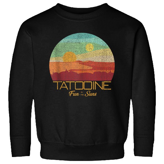 Star Warss Tatooine Postcard Fun In The Sun Vintages Disneyss+ Sweatshirts