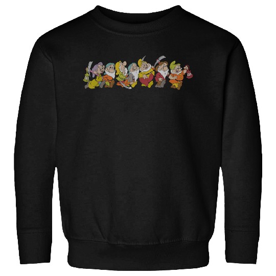 Disneyss Snow White And The Seven Dwarfs Marching In Line Sweatshirts