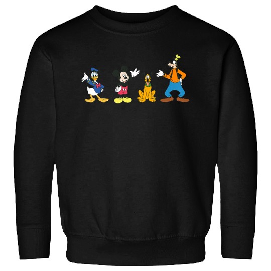 Disneyss Mickey Mouse Friends Line Up Waving Hello Sweatshirts